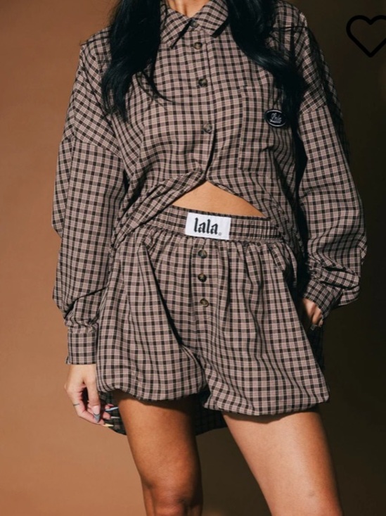 Never Fully Dressed Pants - Big Heart Bloomer Boxer Shorts in Brown